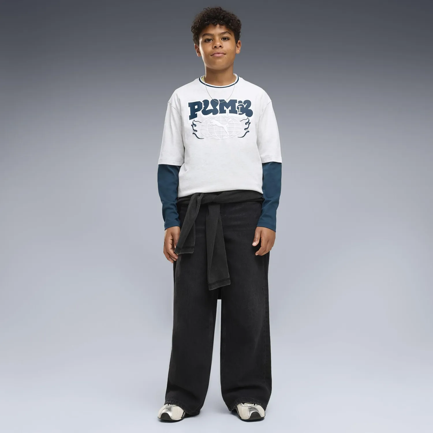 Puma Mid90s Relaxed Layered Longsleeve Tee B maglia bambino