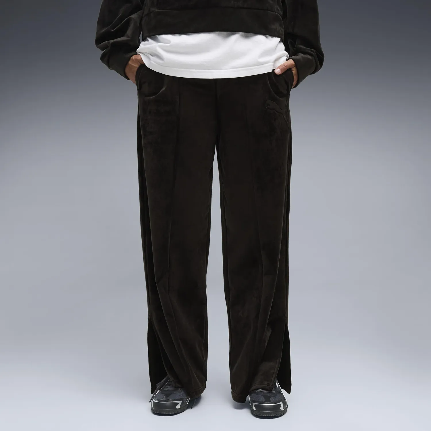 PUMA Essentials Elevated pantaloni donna S velluto