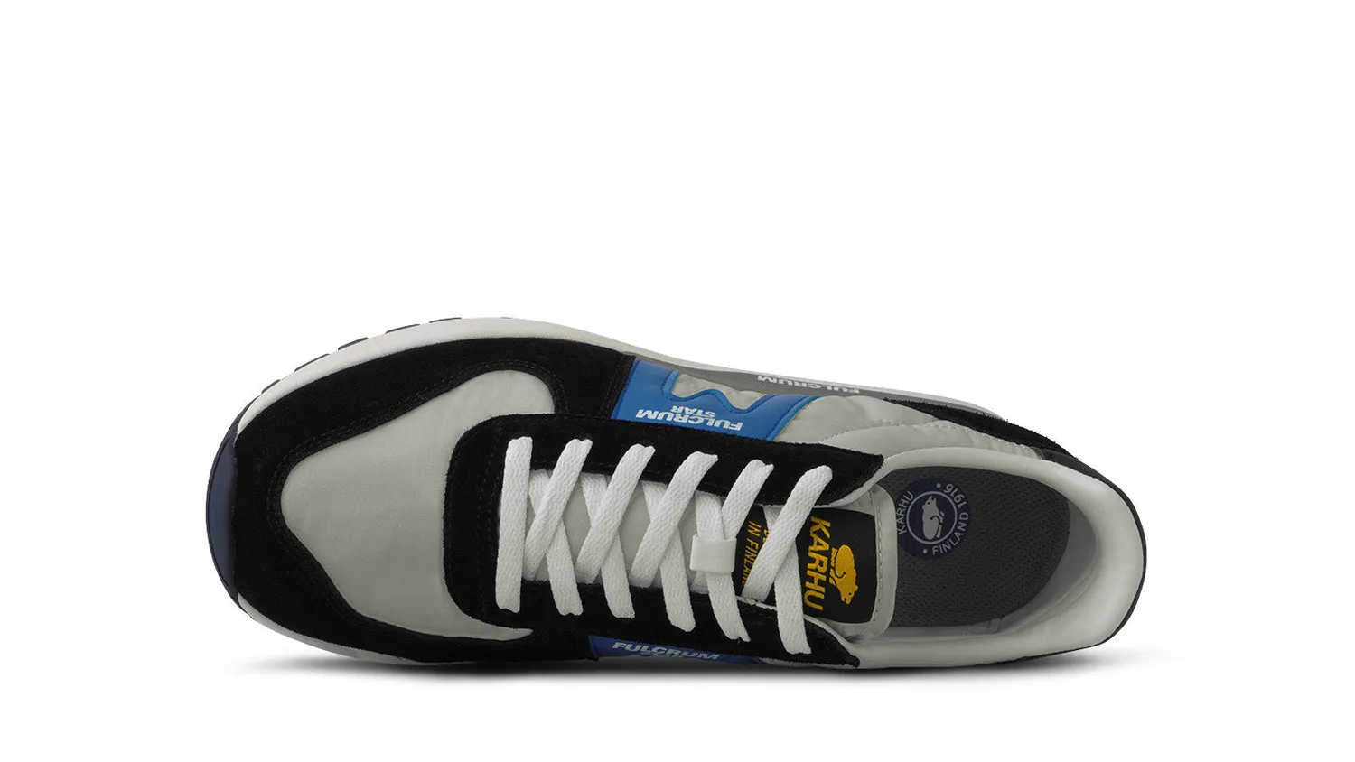 Karhu Fulcrum Star sneakers Jet Black Campanula in camoscio