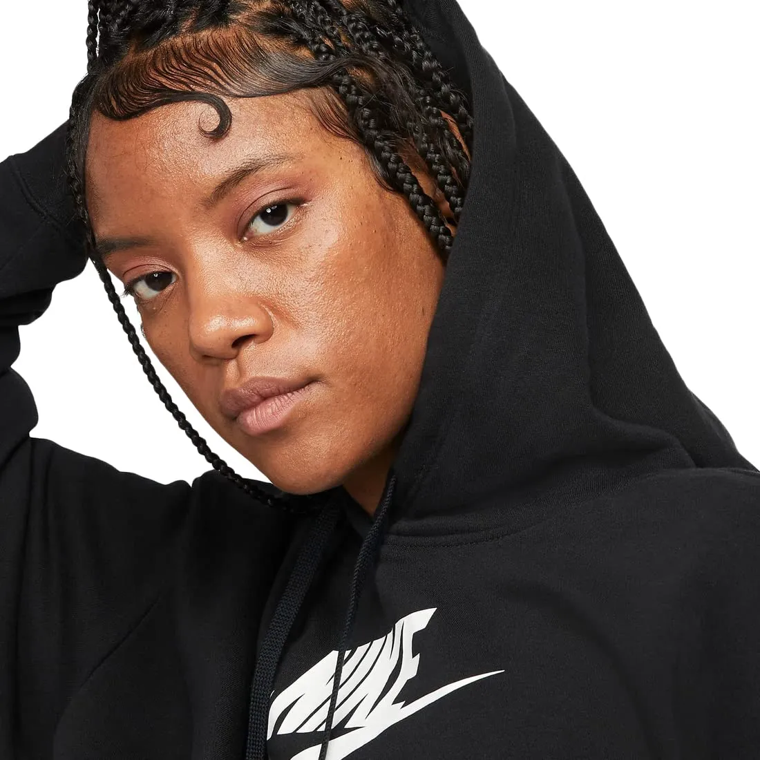 Nike NSW Club Fleece crop felpa nera L pile