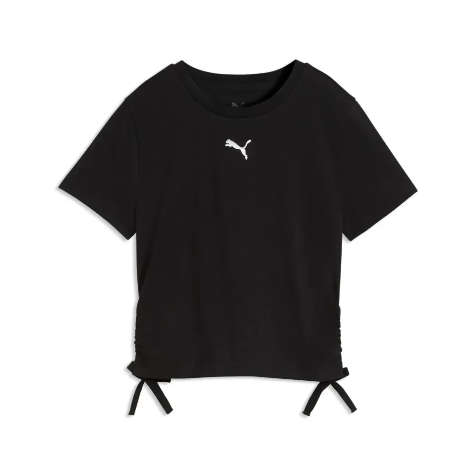 Puma Ess Cat Logo Slim Knotted t-shirt bambina annodata