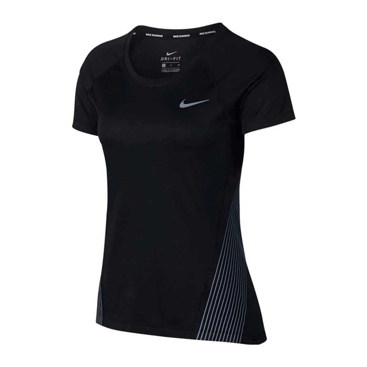 Nike Dry Miler Flash canotta running donna Wolf Grey riflettente