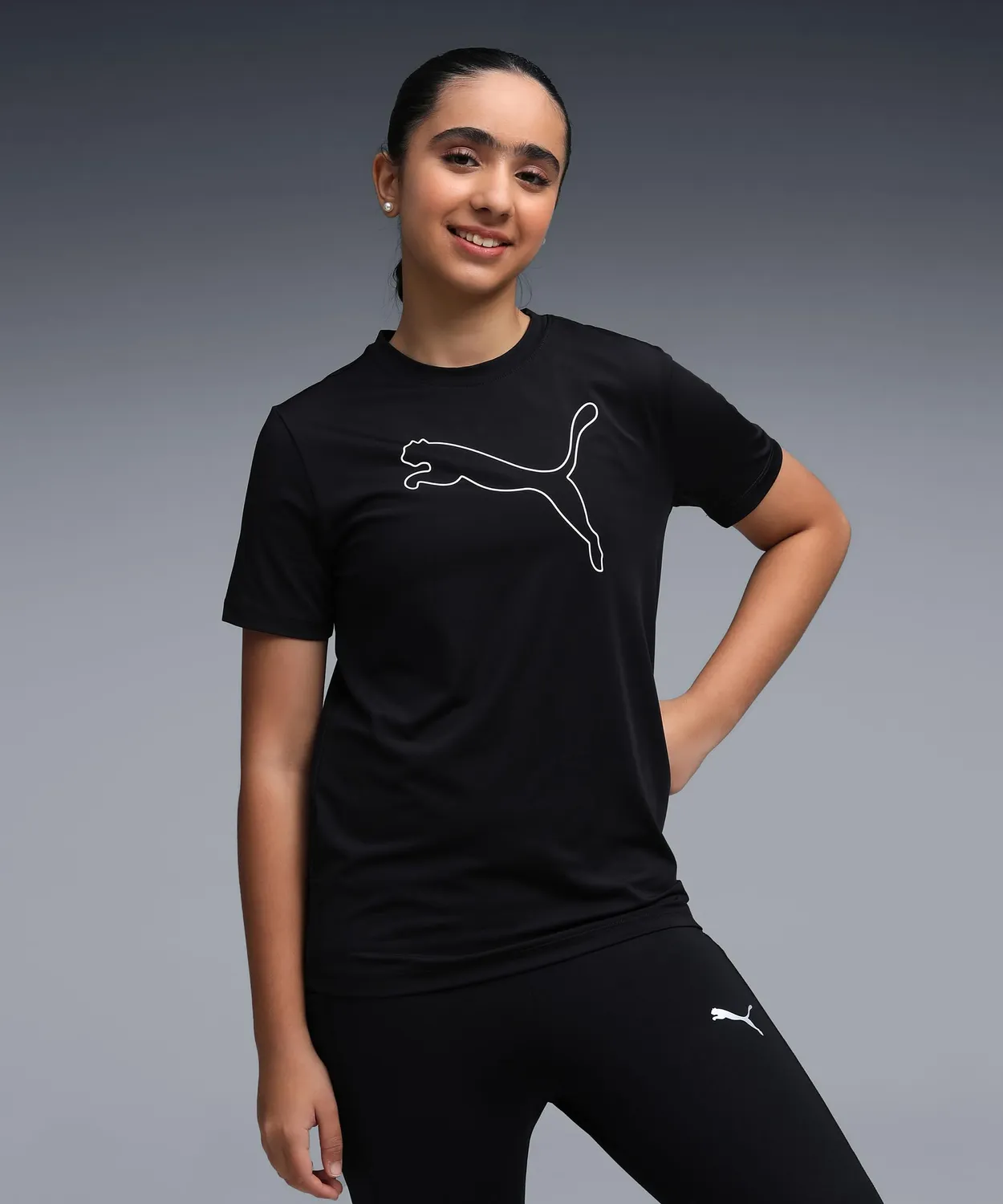 Puma Tad Ess Cat Logo Tee maglietta bambina cotone