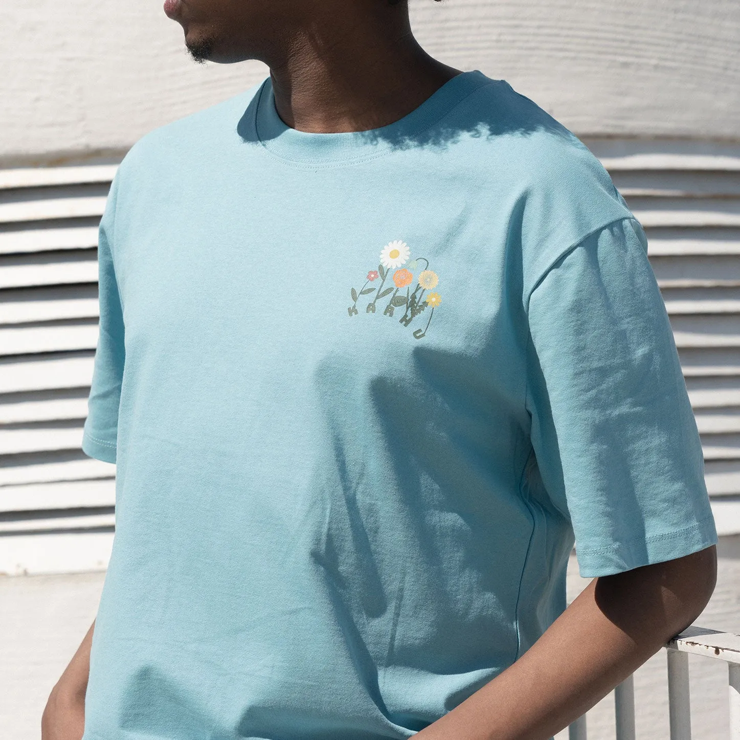 Karhu Flower Logo t-shirt Delphinium cotone
