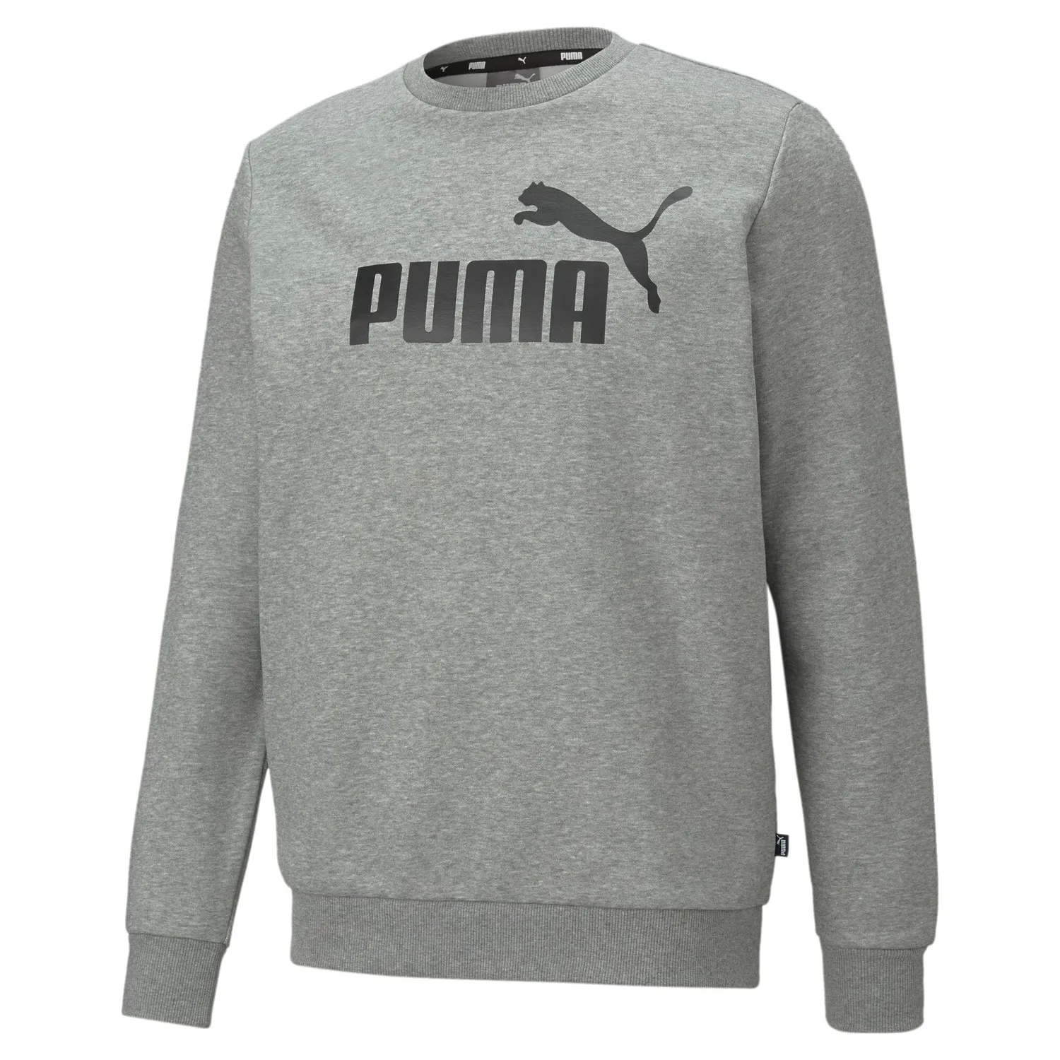 Puma Ess Big Logo Crew felpa uomo girocollo cotone