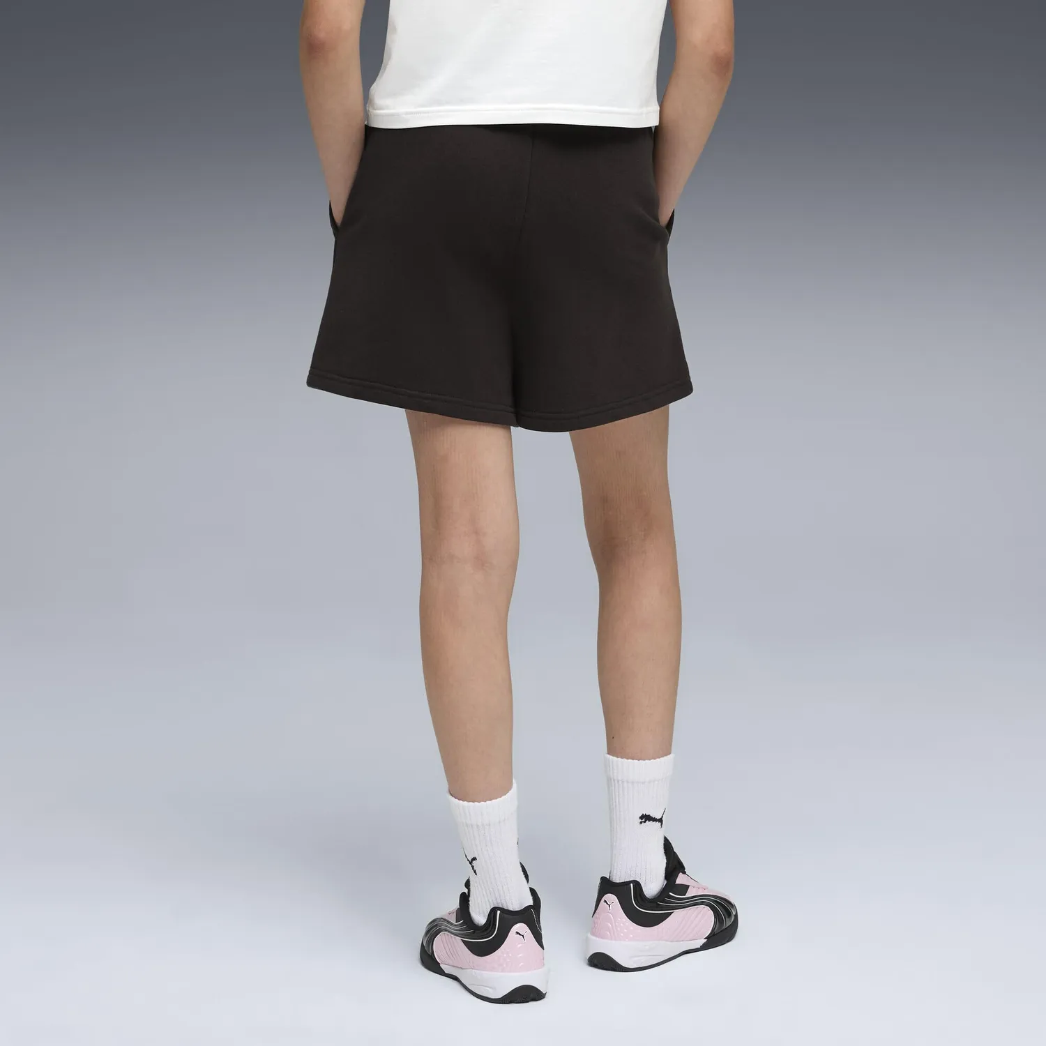 PUMA ESS High Waist TR G pantaloncini bambina vita alta