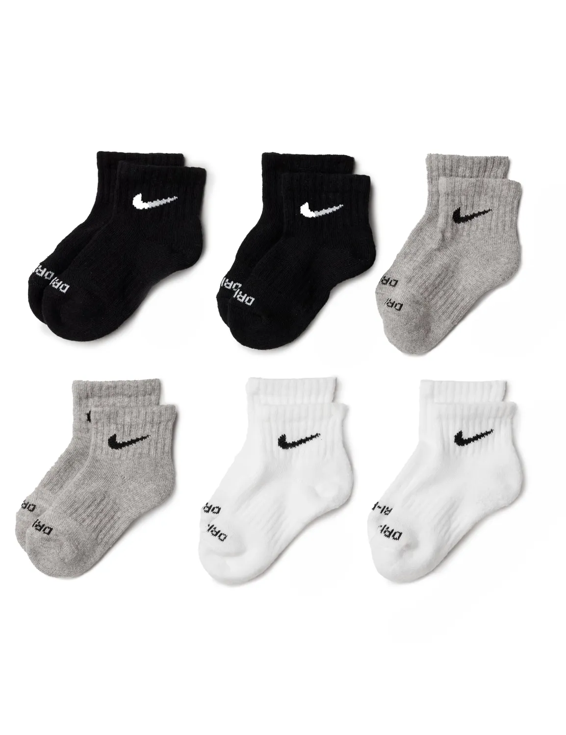 Nike Everyday Cushion Crew calzini ragazzi 6 paia bianchi