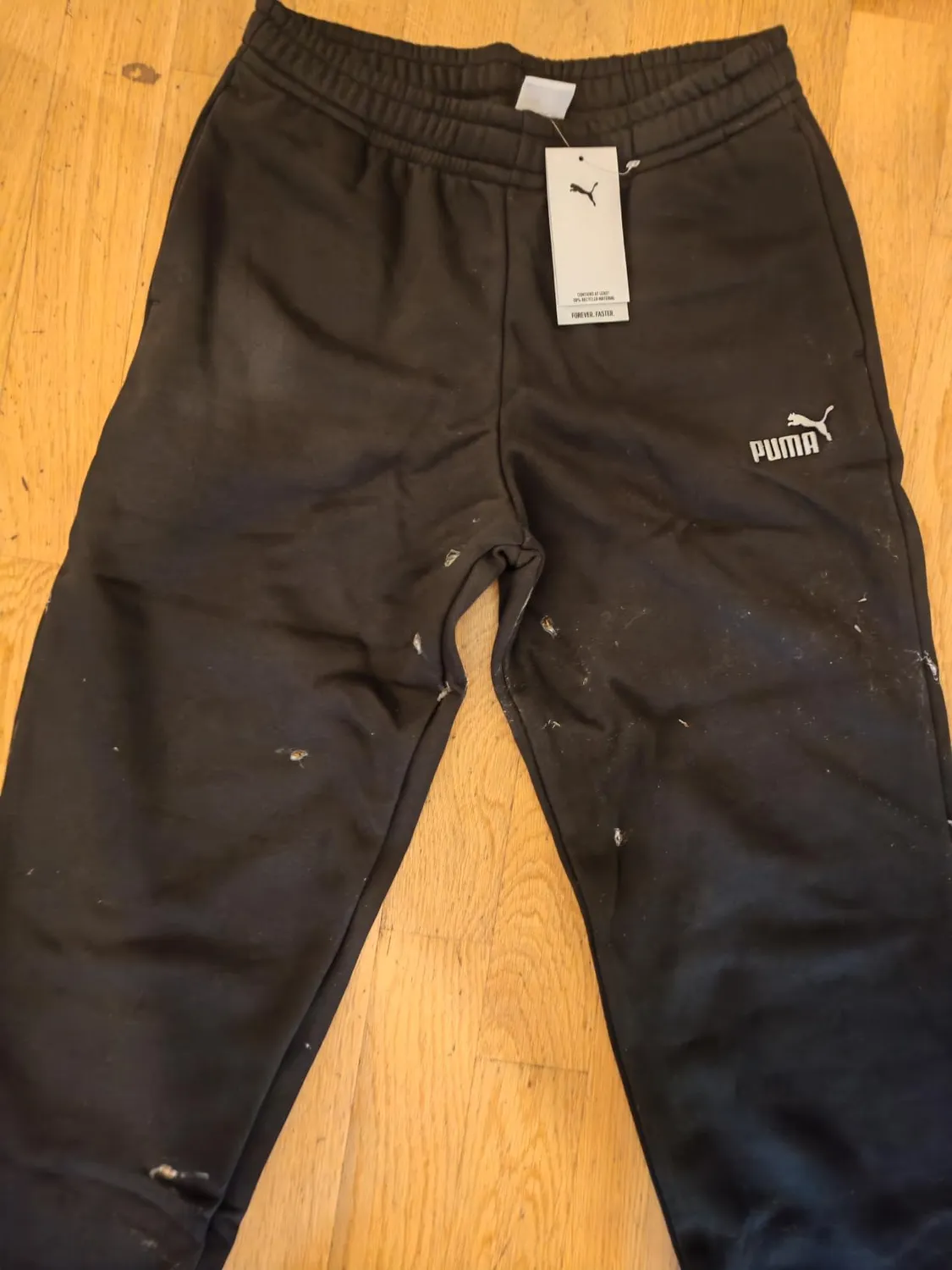 Puma Ess No.1 Logo pantaloni tuta bimbo grigio felpati