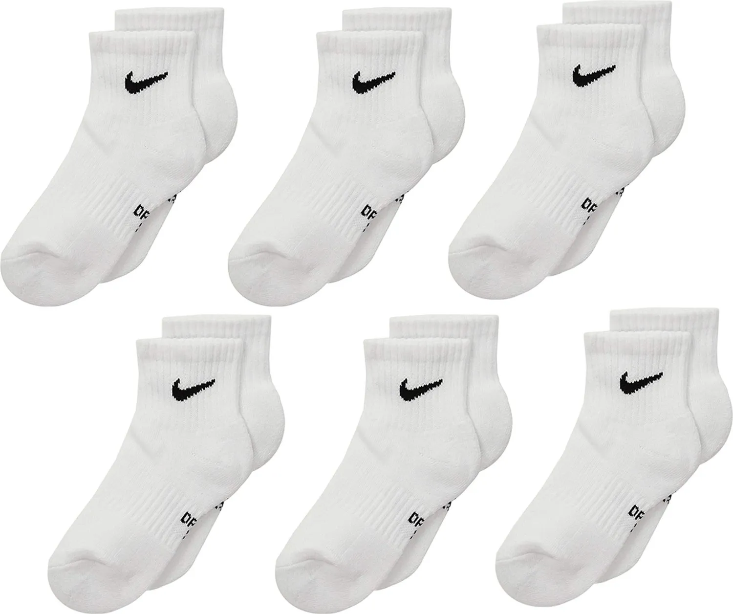 Nike Performance Basic Quarter calzini bambini grigi