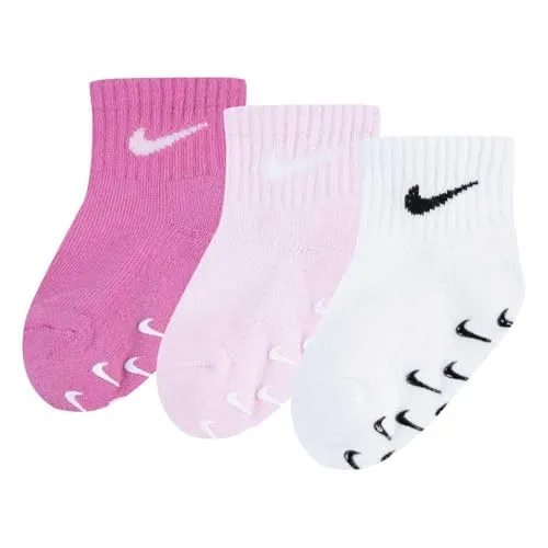 Nike Gripper Qtr calzini bambino 3 paia flamingo