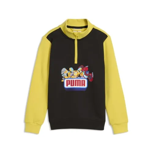 Puma x Transformers Felpa Bambino Mezza Zip Nero