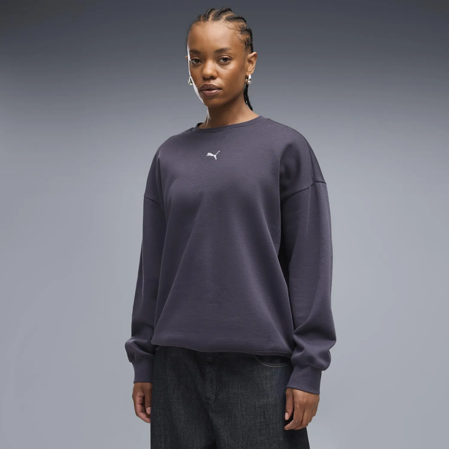 PUMA Essentials felpa donna oversize girocollo