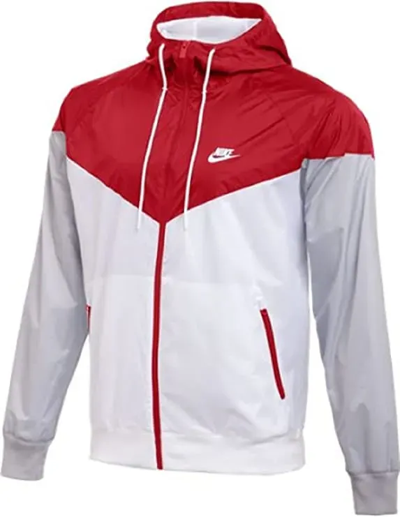 Nike Windrunner giacca antivento uomo rossa con cappuccio