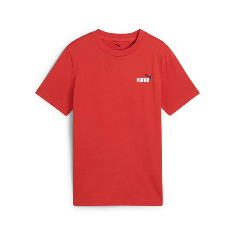 Puma Ess 2 Color Small N.1 Logo Tee Maglietta Bimbo 116 Bianca