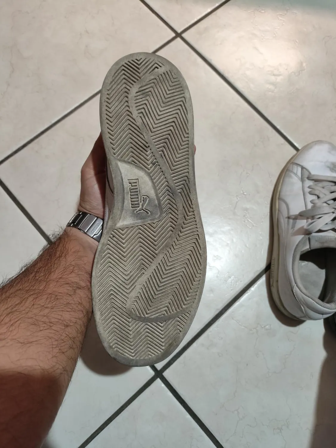 Puma Smash V2 L Sneakers 36 EU Bianche Pelle Uso Quotidiano