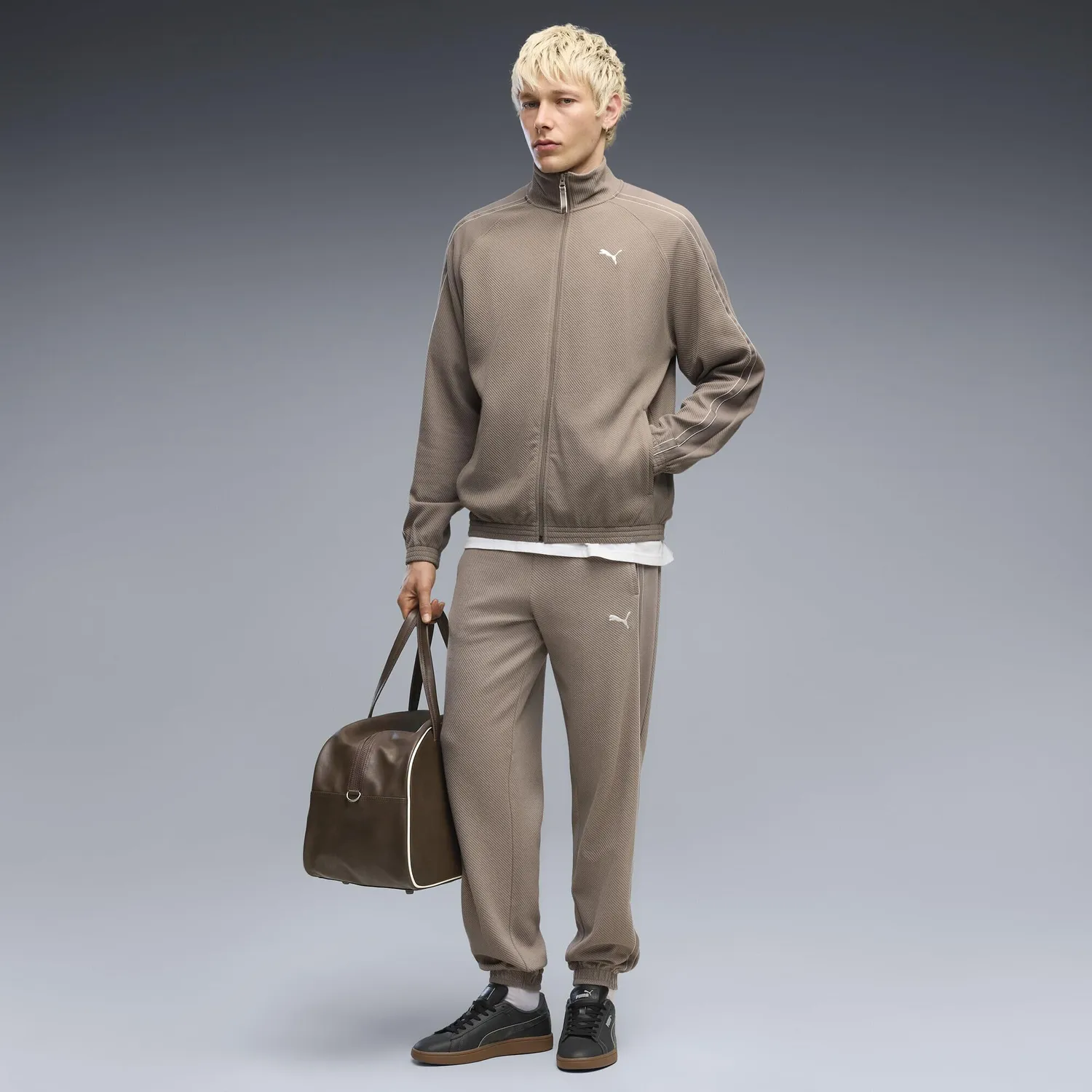 Puma Class giacca con zip uomo grigia