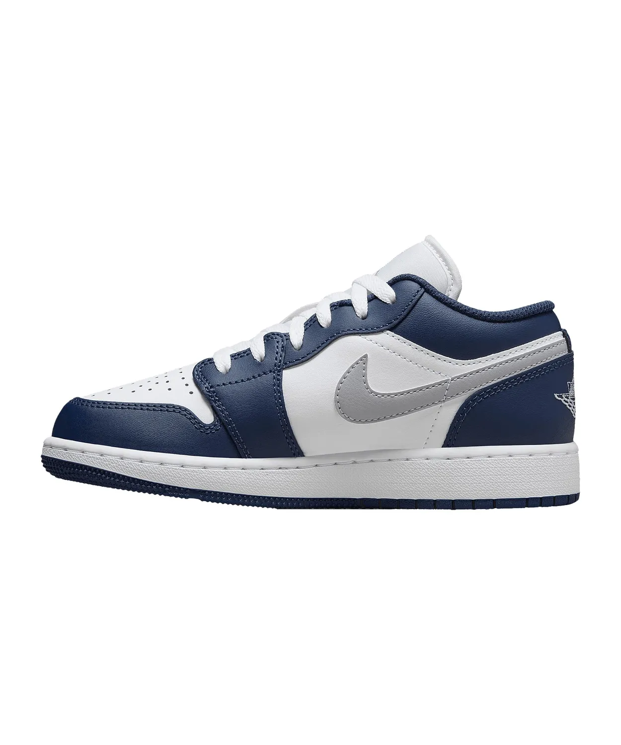 Nike Air Jordan 1 Basso GS scarpe ragazzo bianche 4 UK