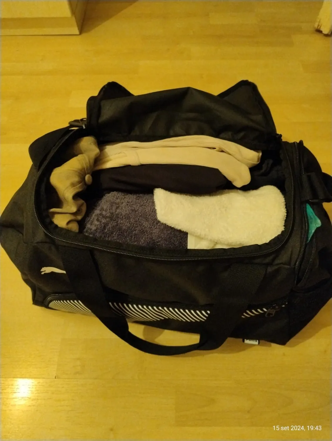 Puma Fundamentals borsa sportiva S 21L nera palestra
