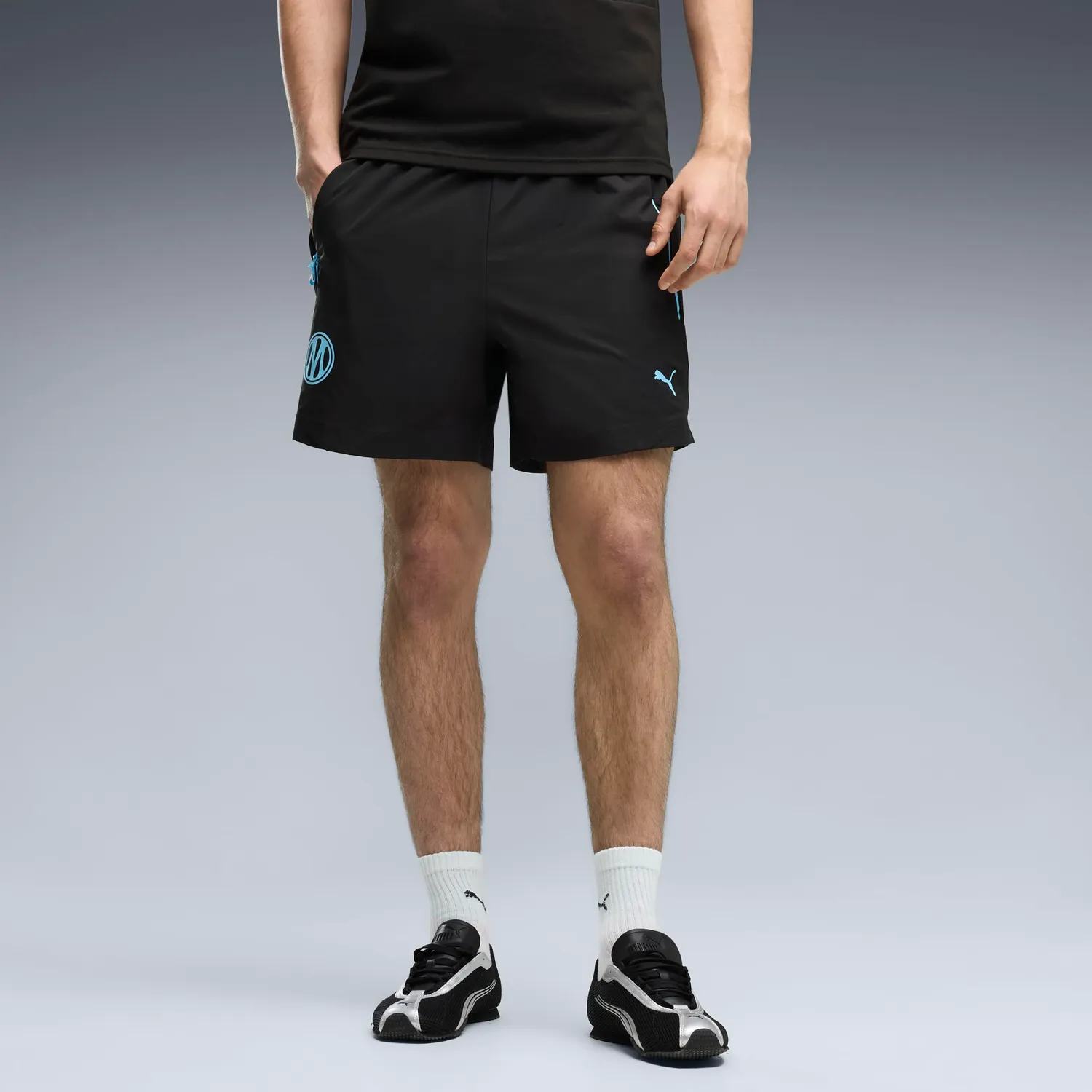 Puma OM PUMATECH Relaxed pantalon­cini calcio XXL woven