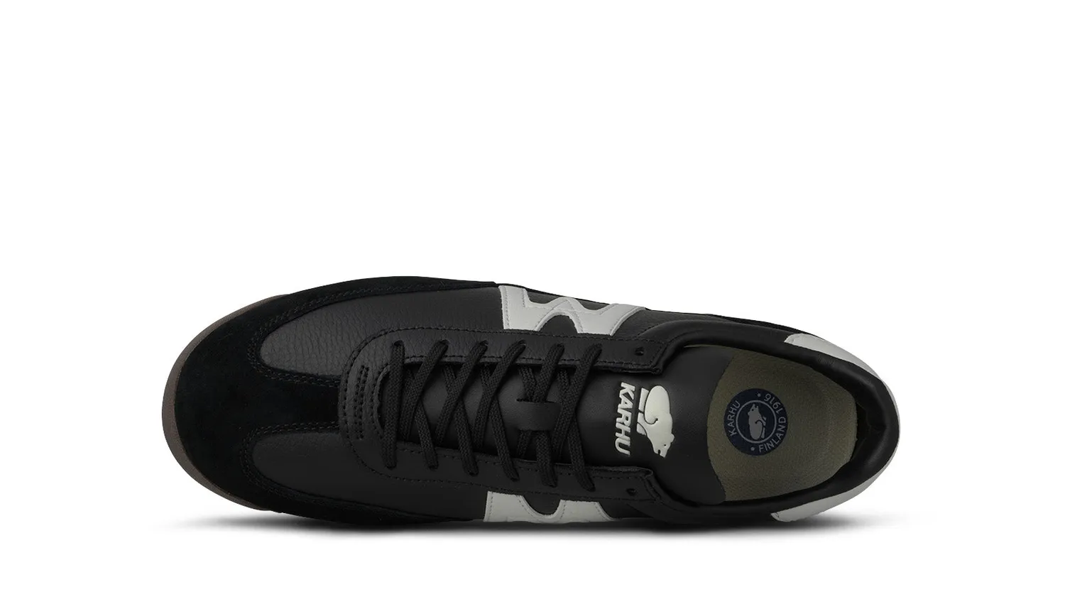 Karhu Mestari 76 sneakers Jet Black Blanc de Blanc pelle