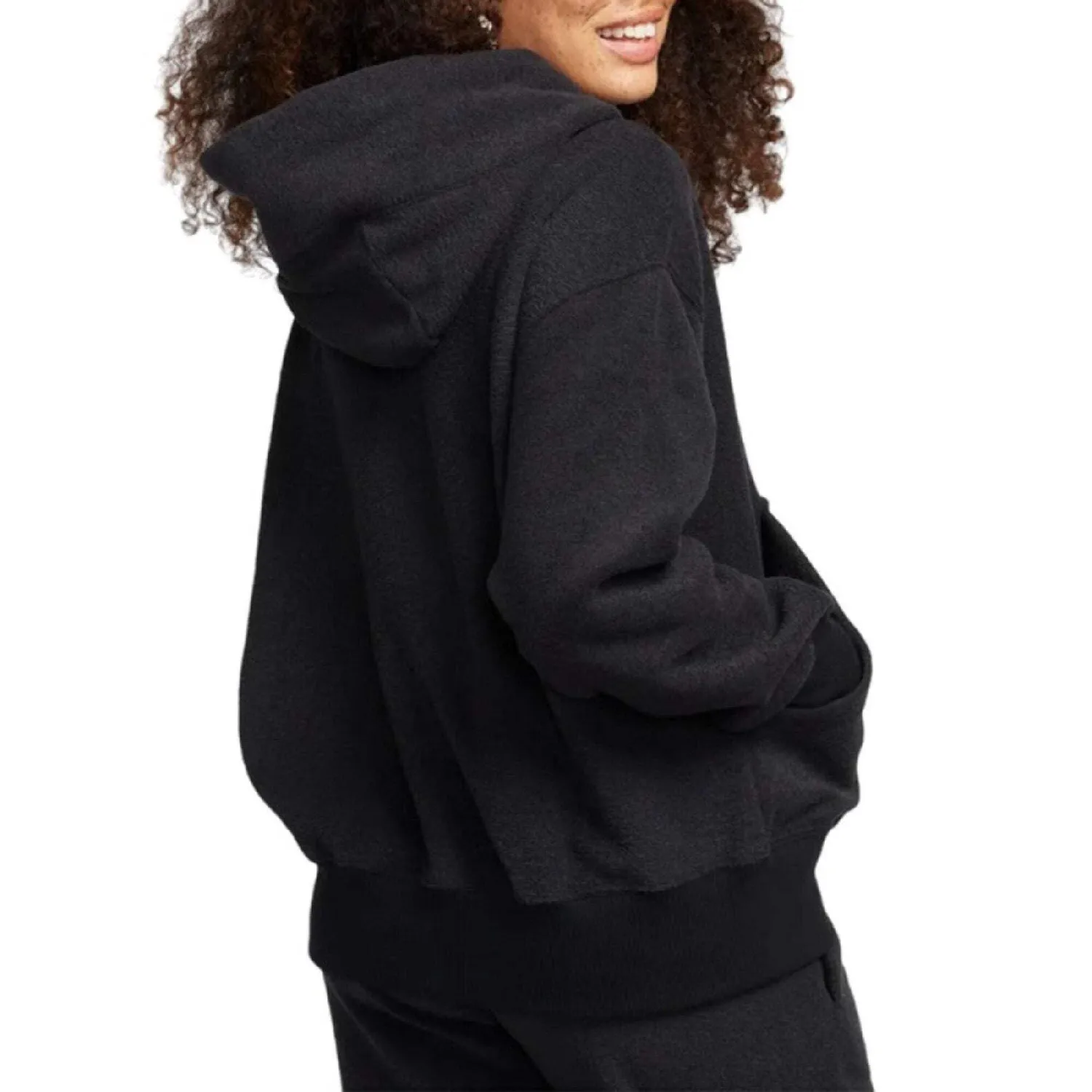 Nike Phoenix Fleece felpa cappuccio donna pile rosa