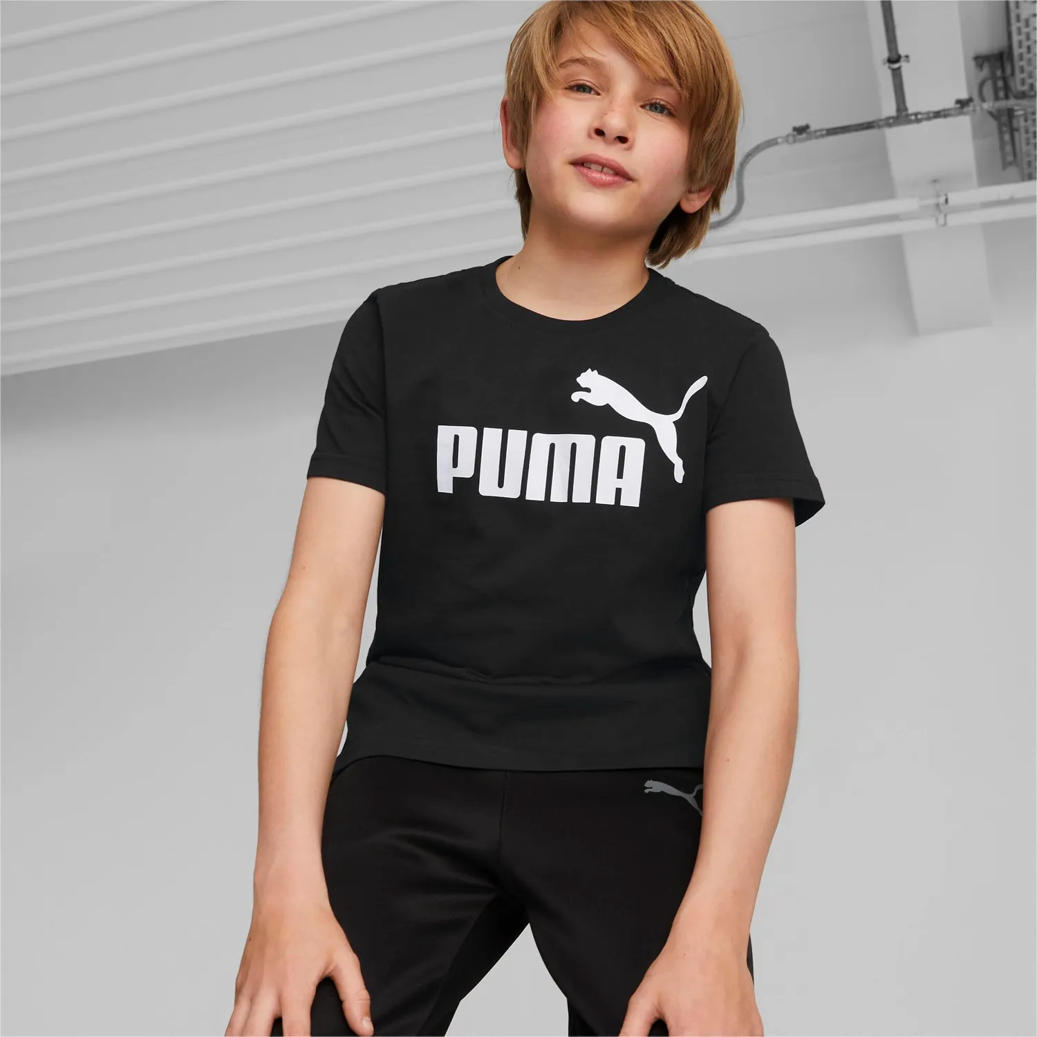 Puma Ess No. 1 Logo Tee t-shirt ragazzi cotone logo grande