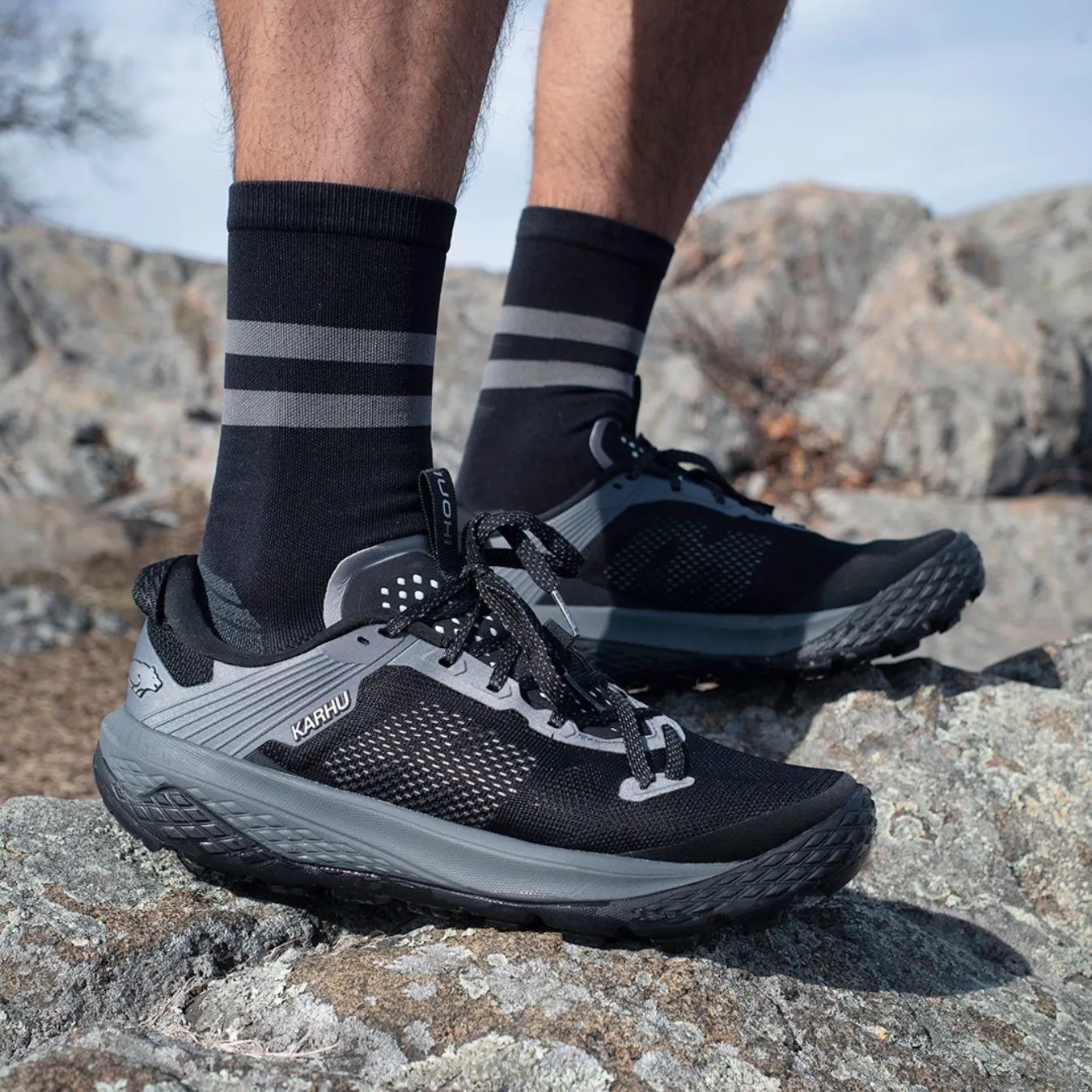 Karhu Ikoni Trail WR scarpe trail uomo nere impermeabili