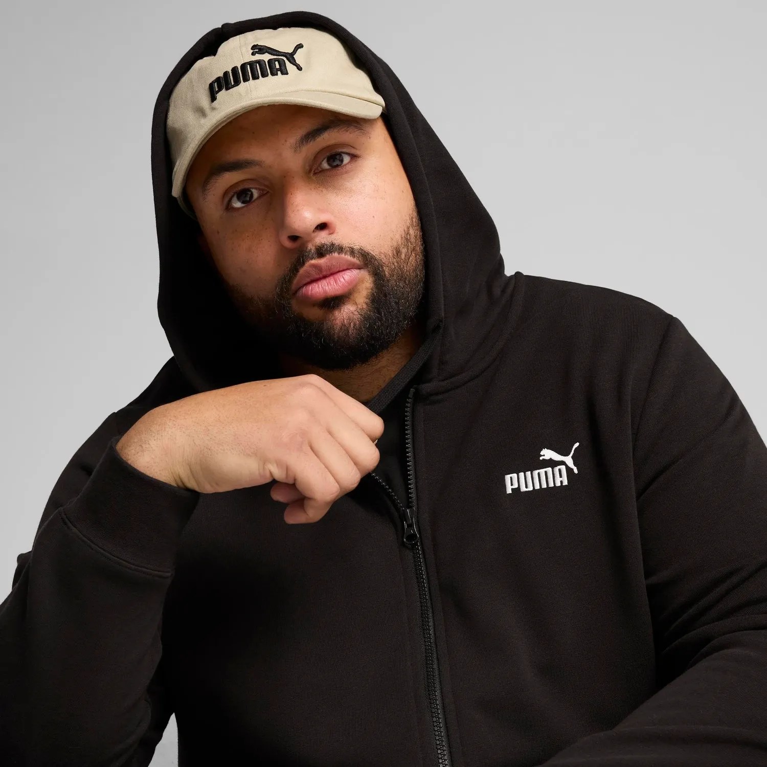 Puma Ess No.1 Logo felpa zip uomo S con cappuccio