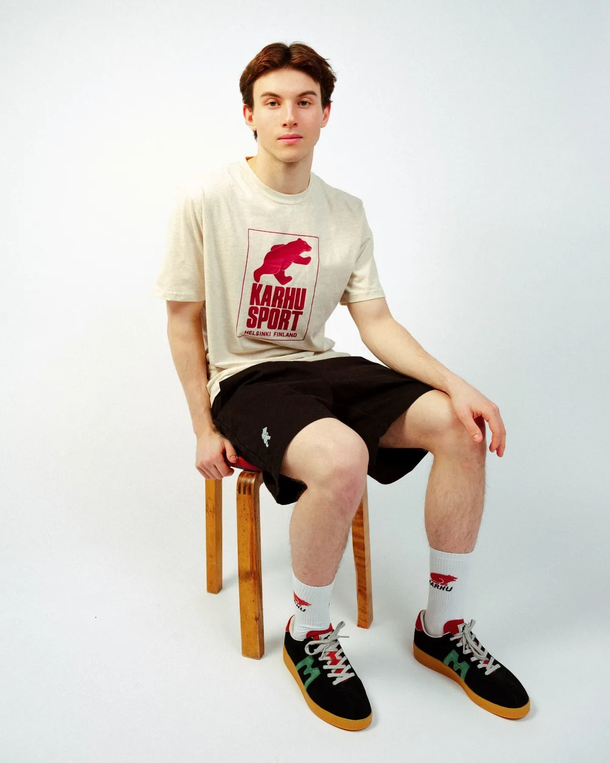 Karhu Trampas Pantaloncini Corti Uomo Neri Cotone