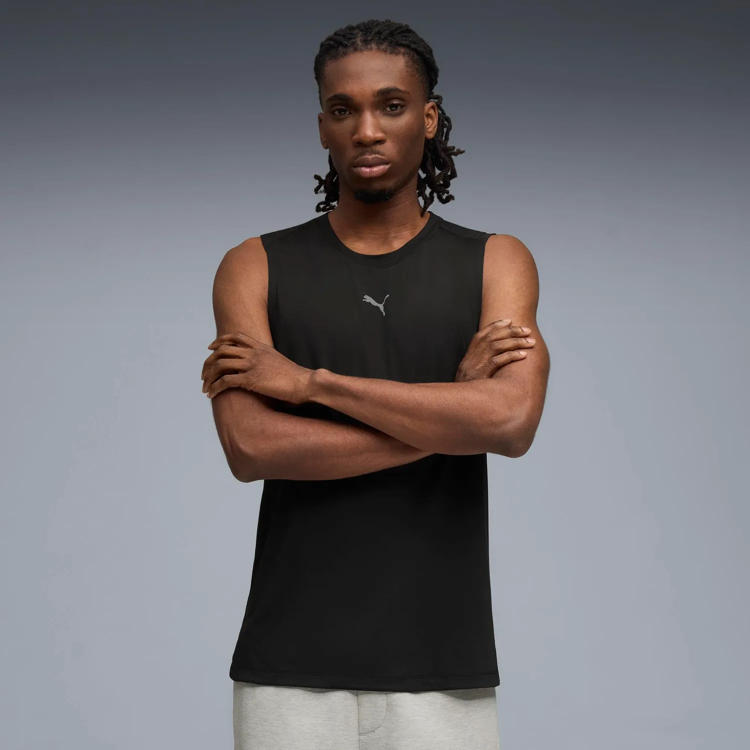 Puma Cloudspun canotta training uomo nera leggera
