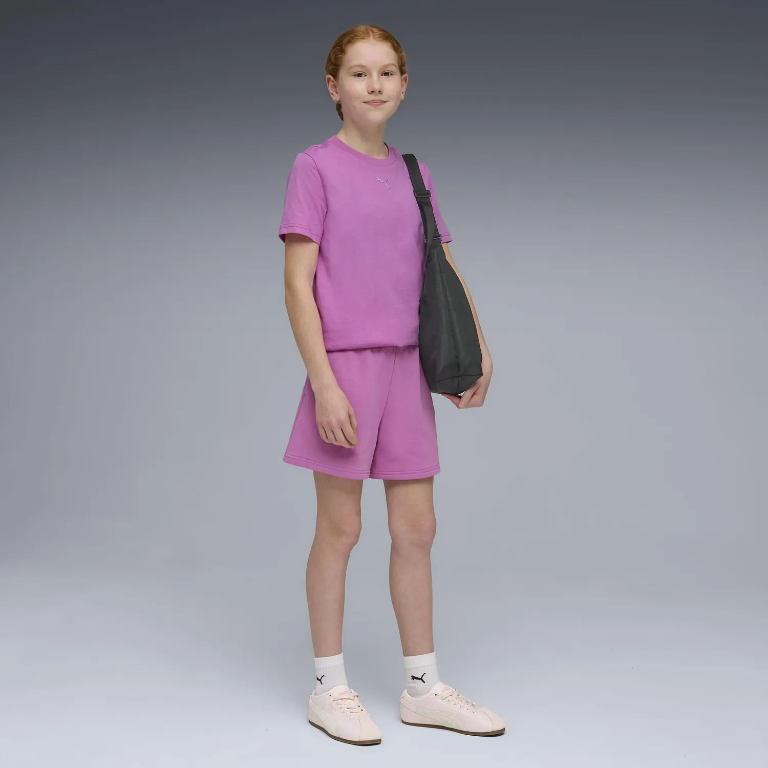 PUMA Ess High Waist Shorts TR pantaloncini bambina maglia