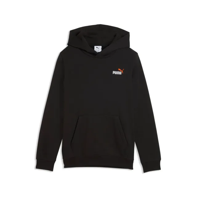Puma Ess Logo felpa cappuccio bimbo nera calda