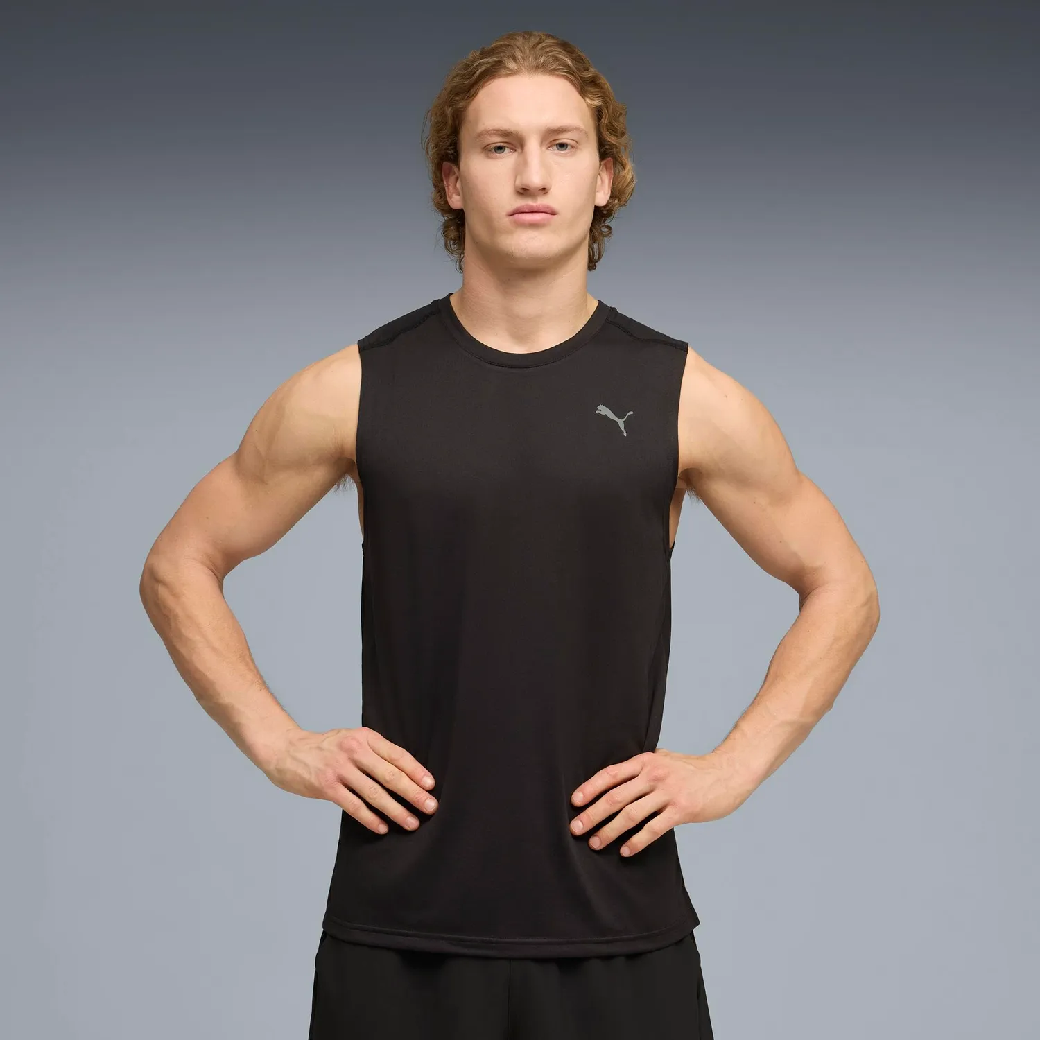 Puma Pwrtrain Sleeveless Tee canotta uomo nera traspirante