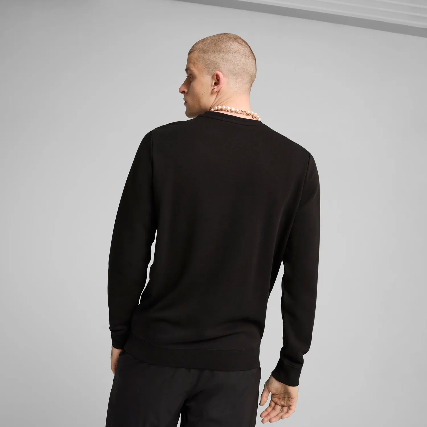PUMA ESS No.1 Logo Crew felpa girocollo nera S