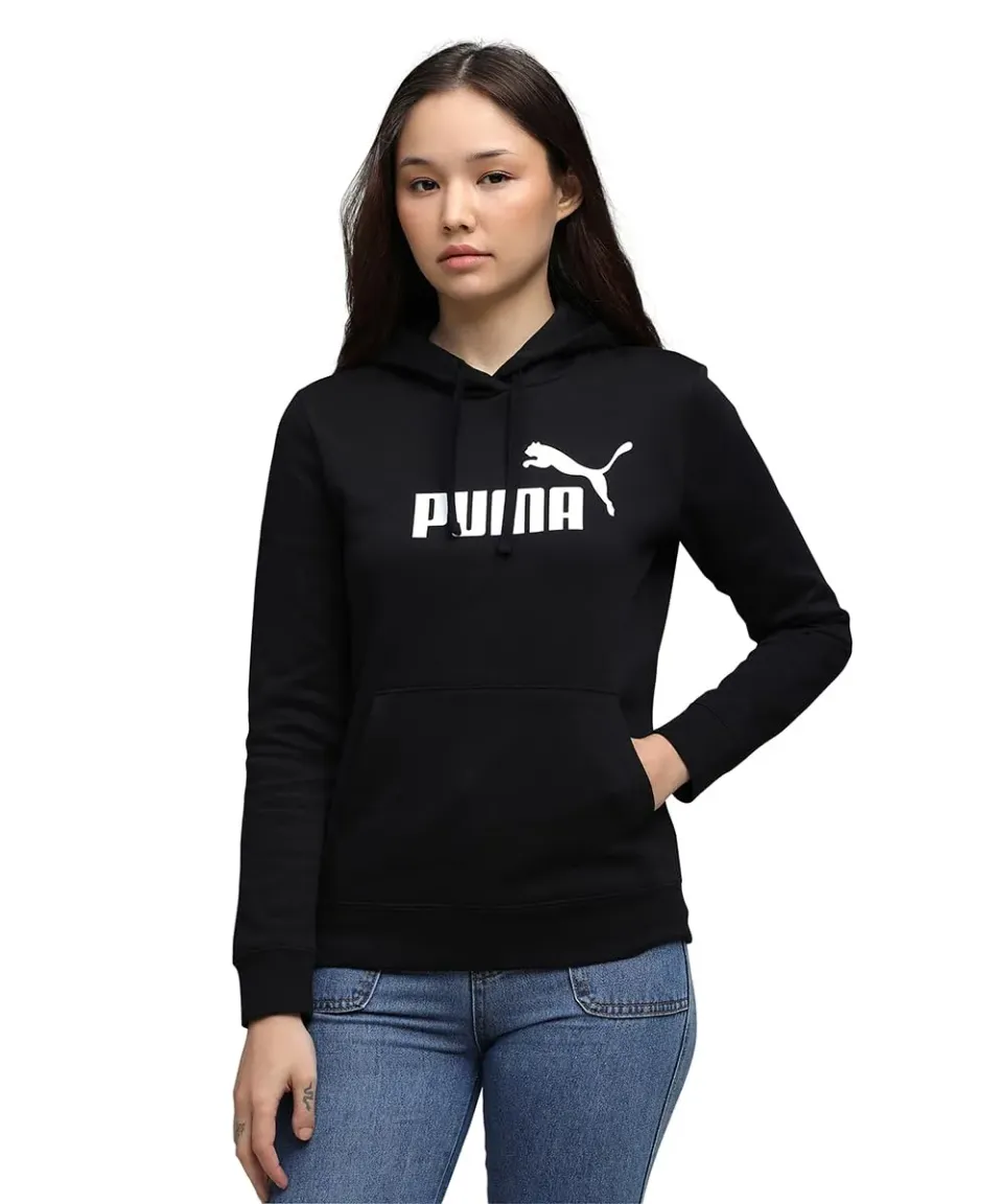 Puma Ess No.1 Logo Hoodie Felpa Cappuccio Unisex Cotone