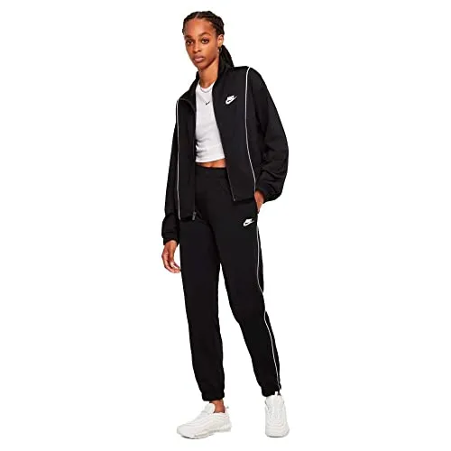 Nike NSW Essntl Pique tuta donna L nera zip