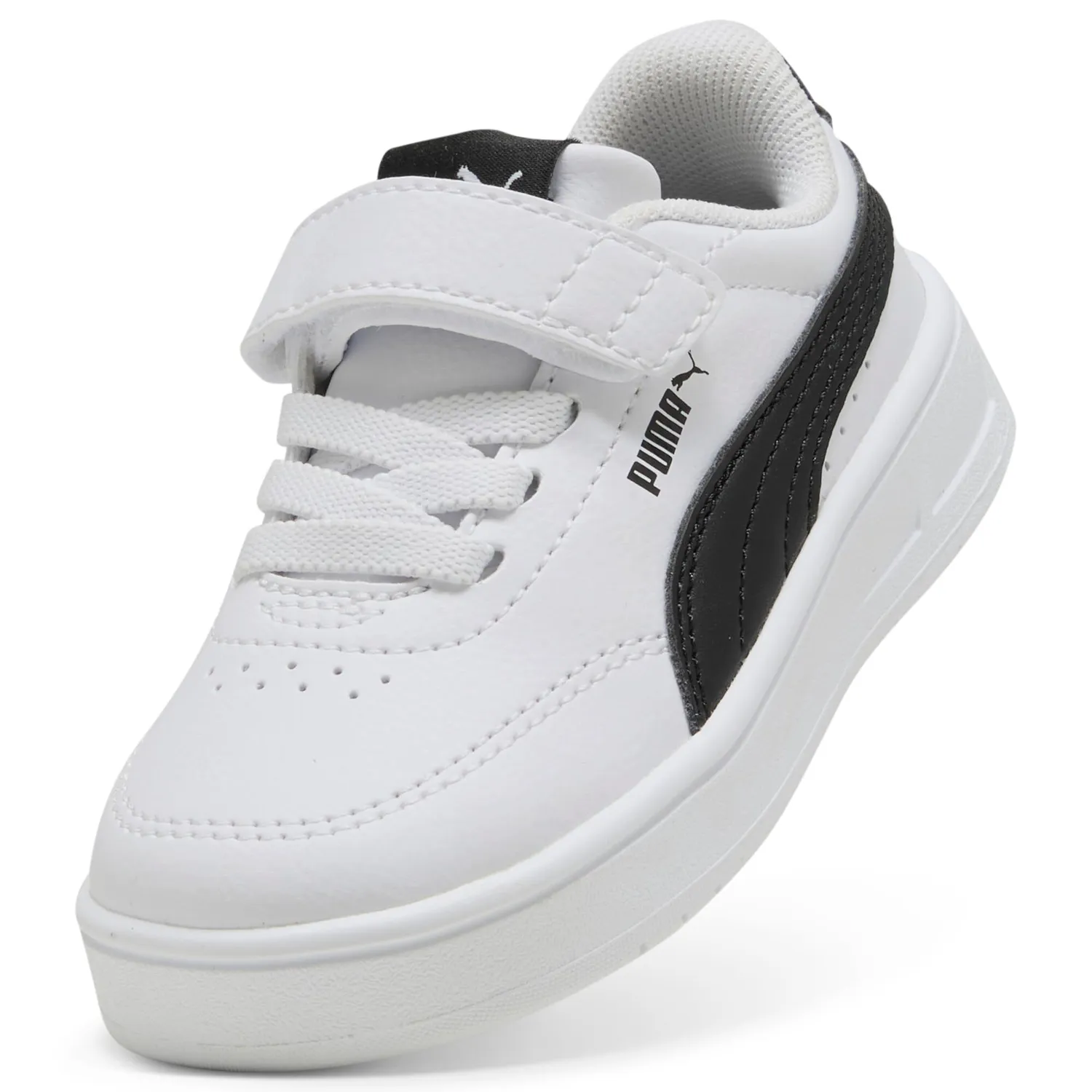 Puma Court Classic sneakers bimbi bianche velcro