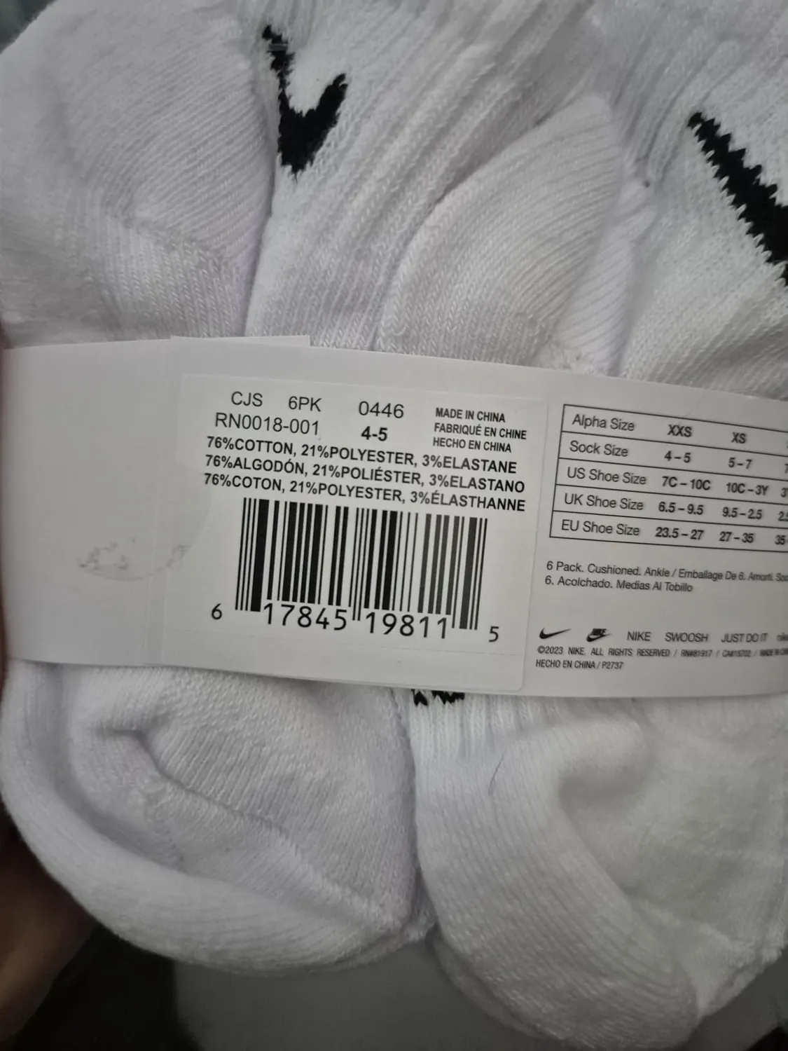 Nike Performance Basic Quarter calzini bambini grigi