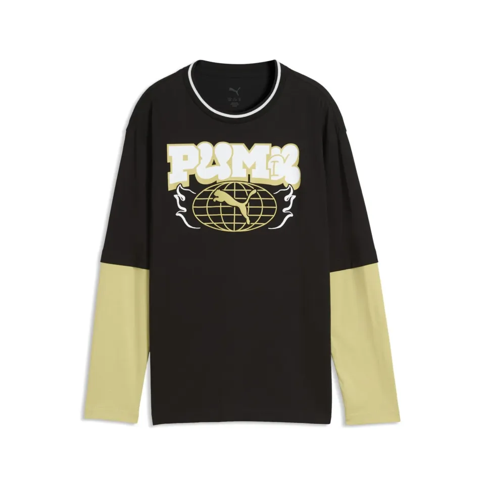 Puma Mid90s Relaxed Layered Longsleeve Tee B maglia bambino 1 pz