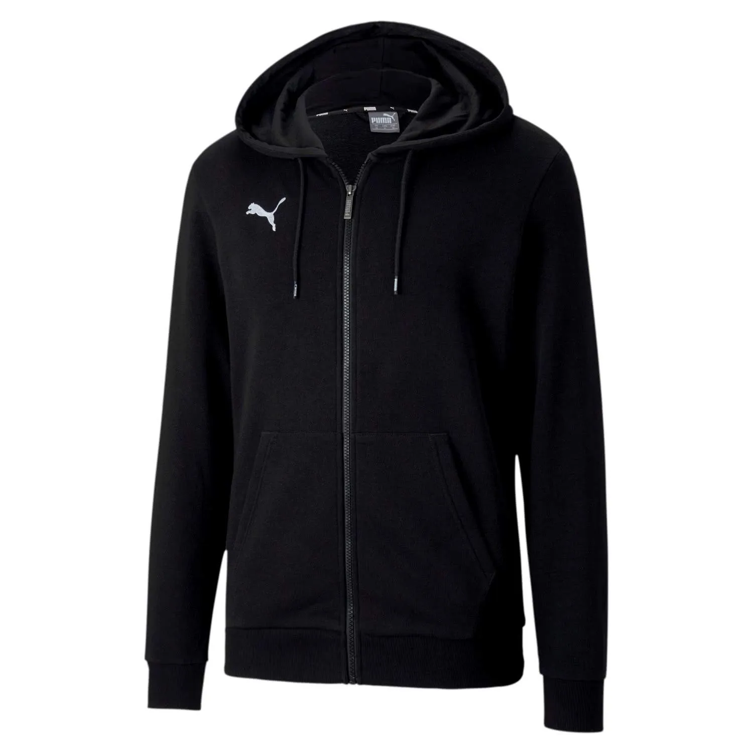 Puma Teamgoal 23 Casuals Felpa con cappuccio uomo zip nera