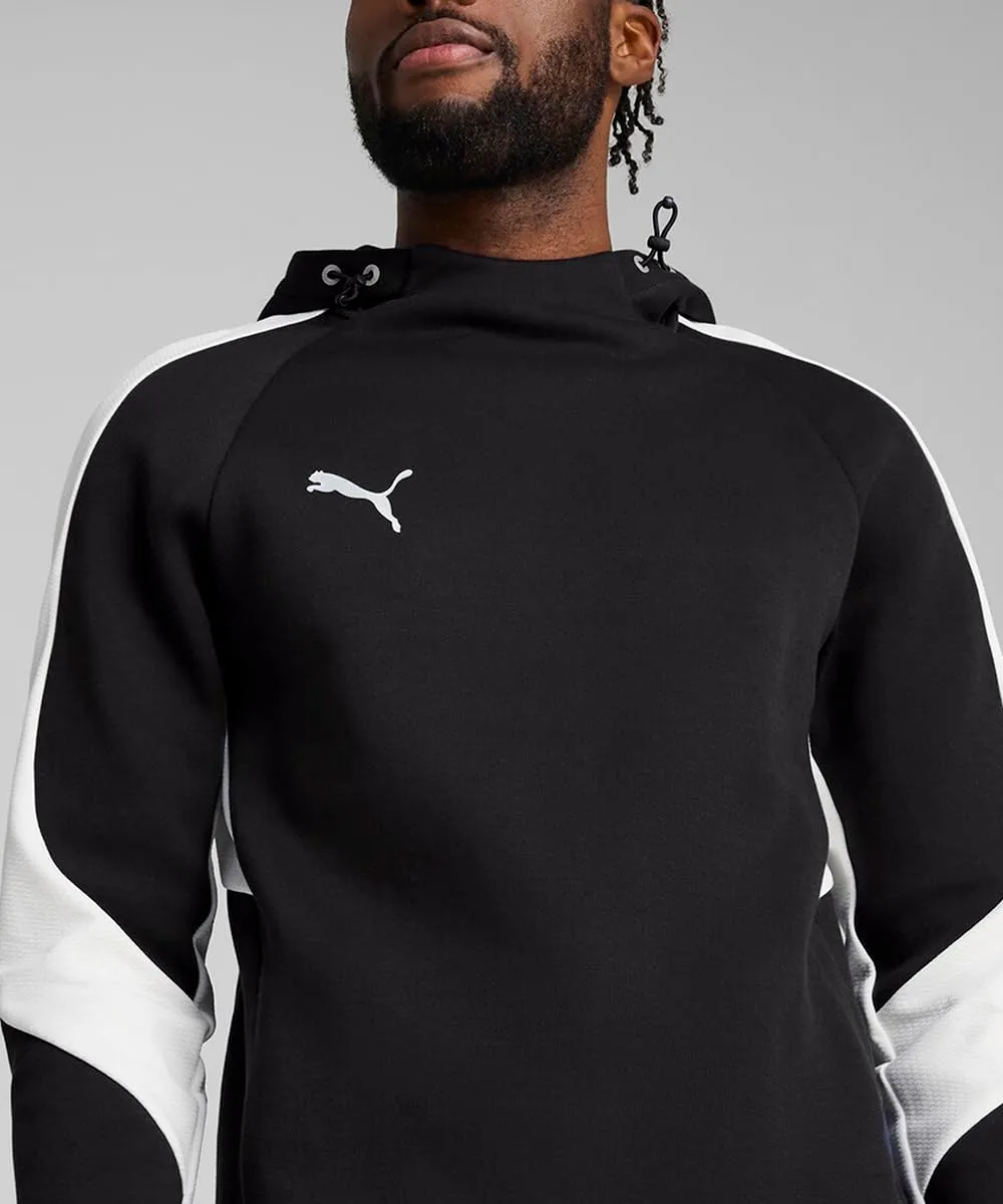 PUMA TeamEvostripe Hoody felpa cappuccio blu navy