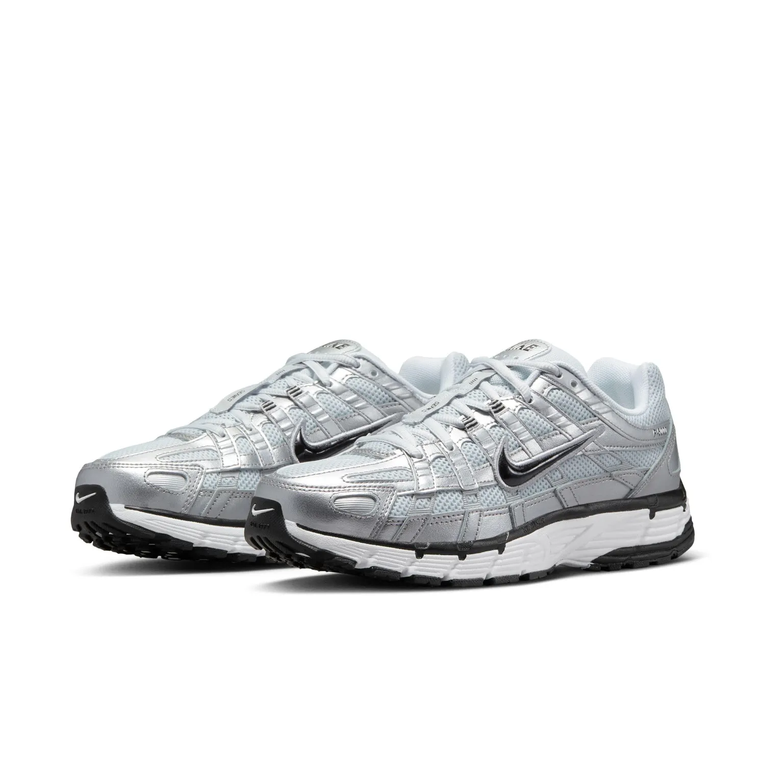 Nike P-6000 Sneaker Donna White Black Metallic Silver Y2K