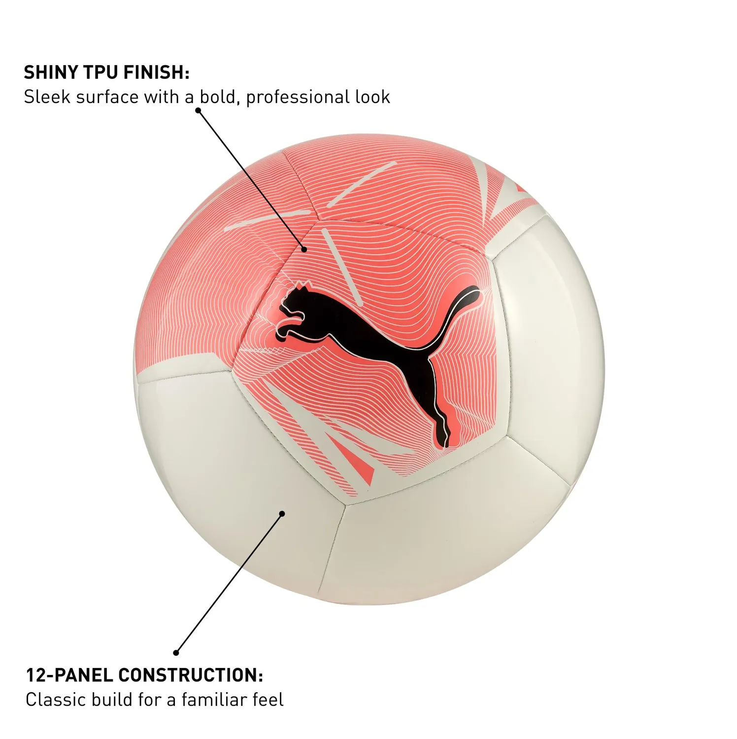 Puma Big Cat pallone calcio bianco rosso allenamento