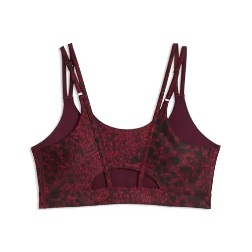 Puma W Tropical Speed Bra reggiseno sportivo Ruby Noir basso