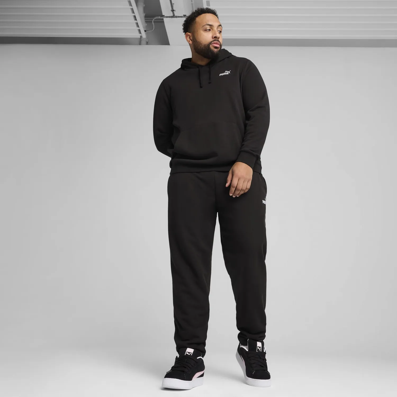Puma Ess Small No.1 Logo felpa cappuccio uomo M nera