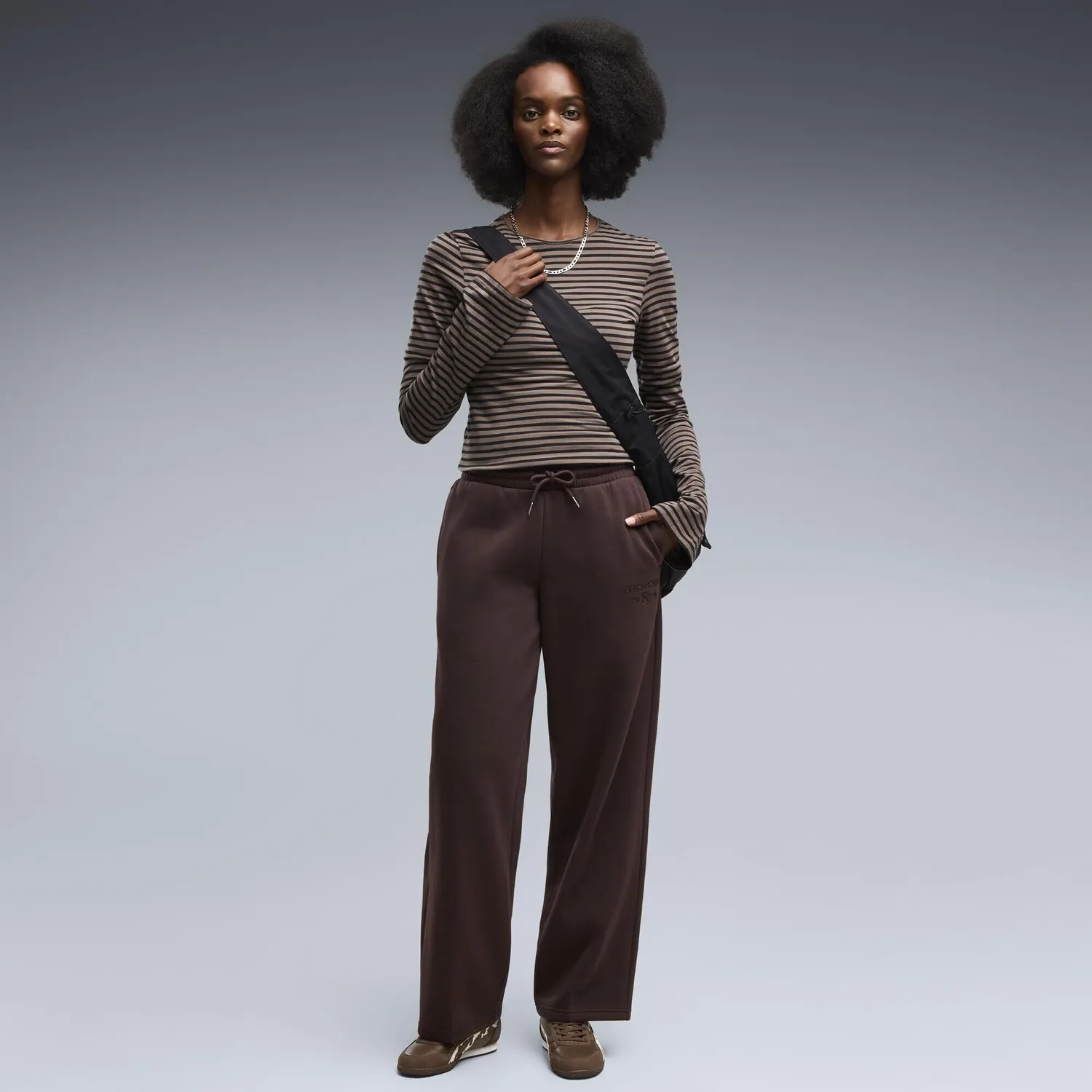PUMA Class pantaloni pile donna gamba dritta felpa
