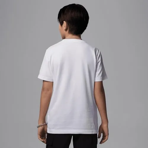 Jordan t-shirt bambini S bianca logo ricamato