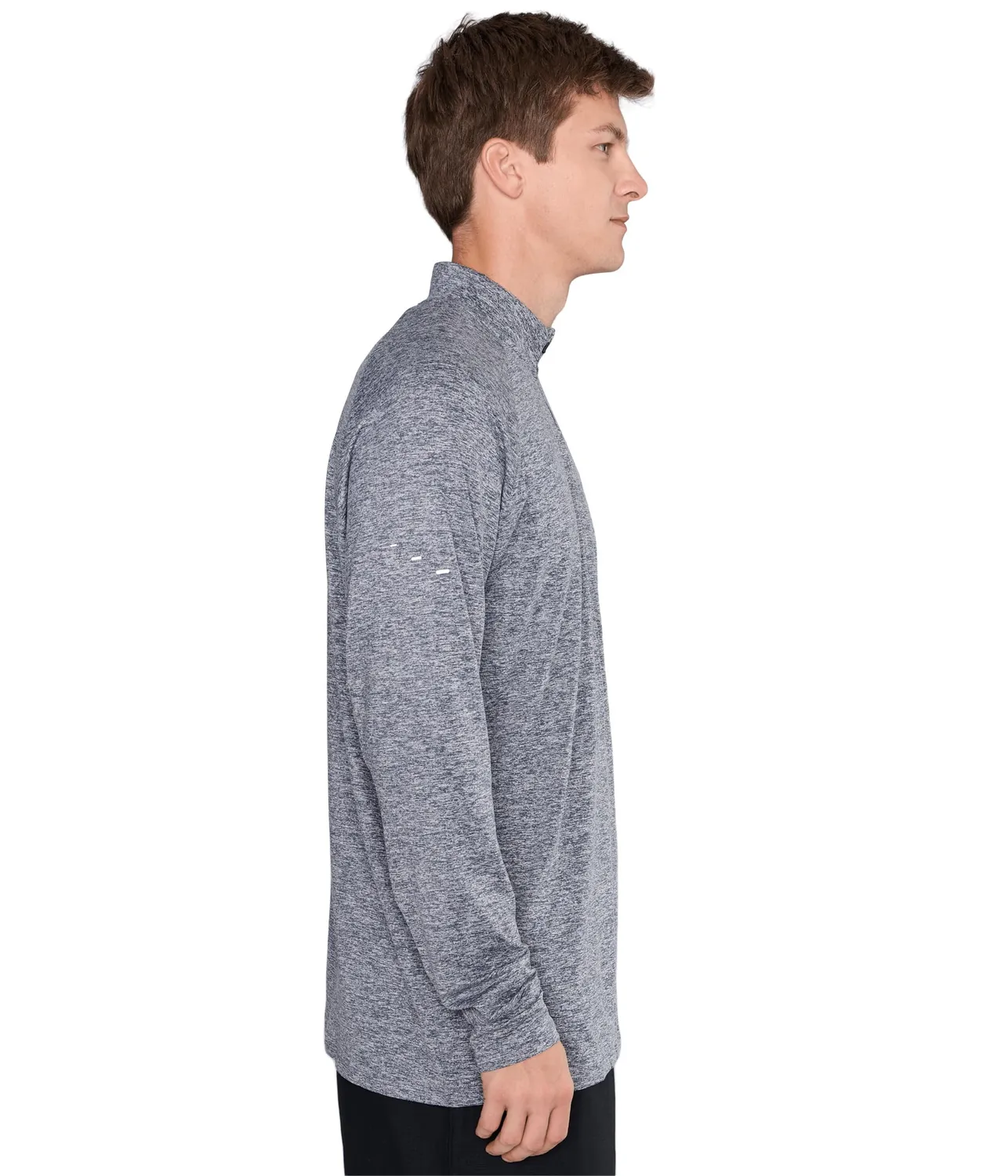 Nike Stride Dri-Fit maglia running uomo nera mezza zip