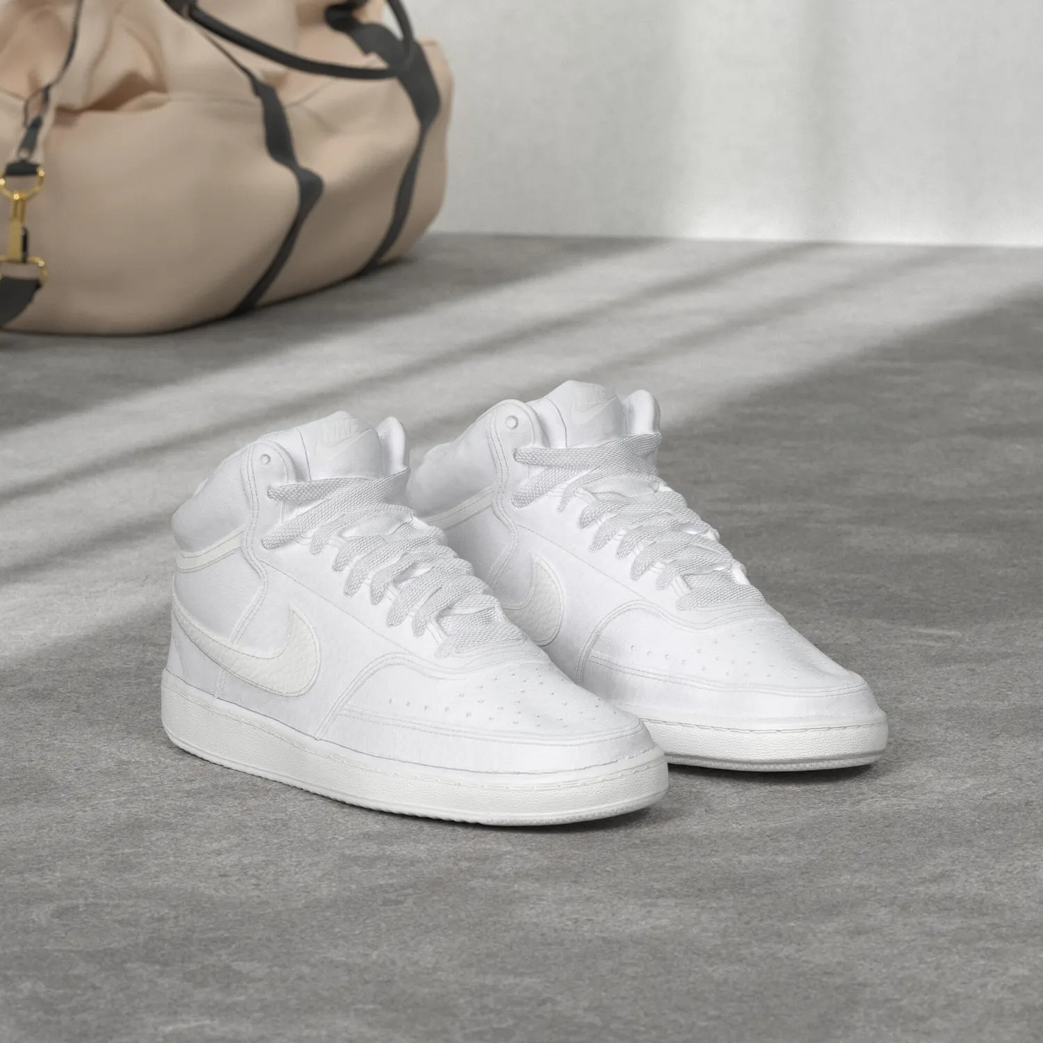 Nike Court Vision Mid sneakers bianche pelle