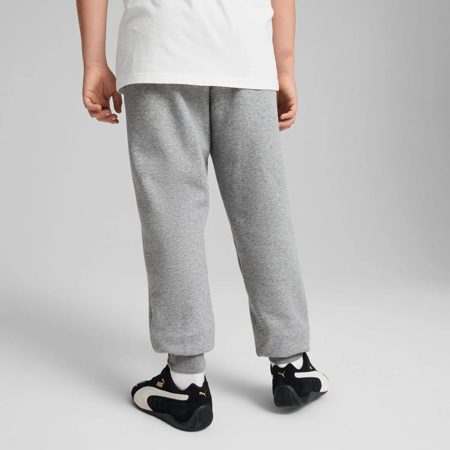 Puma Ess No.1 Logo pantaloni tuta bimbo grigio felpati